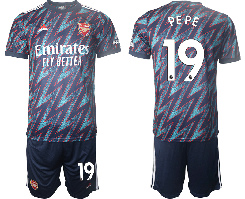 Men 2021-2022 Club Arsenal away blue #19 Soccer Jersey->arsenal jersey->Soccer Club Jersey